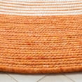 thumbnail image 3 of SAFAVIEH Braided Lars Geometric Reversible Area Rug, Orange/Ivory, 3' x 3' Round, 3 of 11