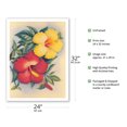 thumbnail image 2 of Hawaiian Hibiscus - Hawai’i State Flower - Vintage Hawaiian Airbrush Art by Eve Hawaii c.1940s - Bamboo Fine Art 290gsm Paper Print (Unframed) 24x32in, 2 of 4