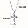 thumbnail image 2 of High Quality Cross 14K White Gold  Non Fading Necklace,Domineering and Trendy Men's hip-hop Pendant Chain,New Handsome Men Women, 2 of 6