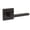 Black, variant on Kwikset 968HFLSQT-26 Halifax Lever with Square Rose Interior Dummy Handleset Trim Bright Chrome Finish