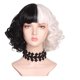 thumbnail image 1 of 2022 blanco y negro bruja Cruella niñas disfraz dibujos animados Anime 101 dálmatas niños Cosplay Halloween carnaval fiesta TuTu Dress7-8T (Tag140) Gao Jinjia LED, 1 of 2
