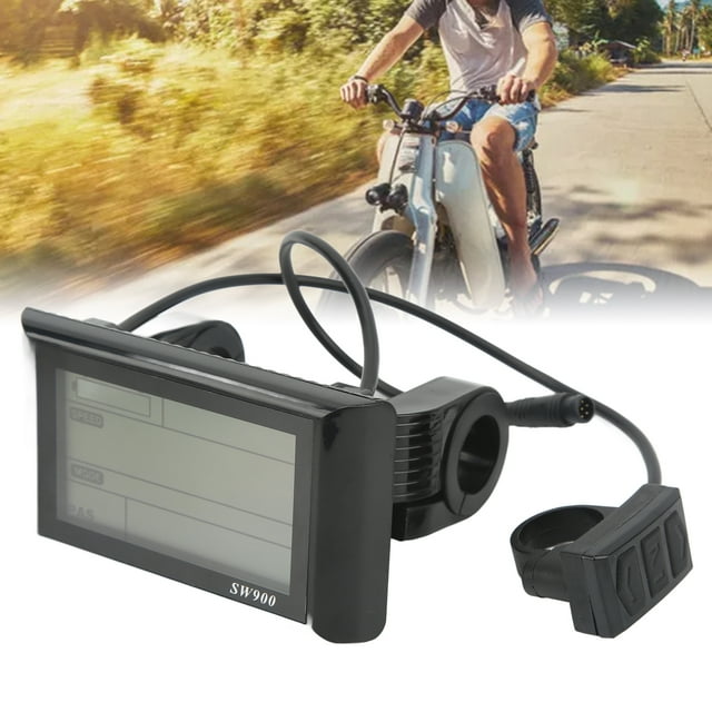 SW900 Display, Waterproof Connector Low Failure Rates Reliable Electric Bike LCD Display Meter for Electric Scooter