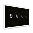thumbnail image 2 of Designart 'The Night Sky With Moon Phases' Modern Framed Art Print, 2 of 4