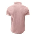 thumbnail image 4 of UVEASISHA Mens Solid Color Polos Big and Tall,Men Golf Polos Shirts Short Sleeve Quick Dry Moisture Wicking 4-Way Stretch Summer Athletic Polos Shirts,Pink XL, 4 of 6