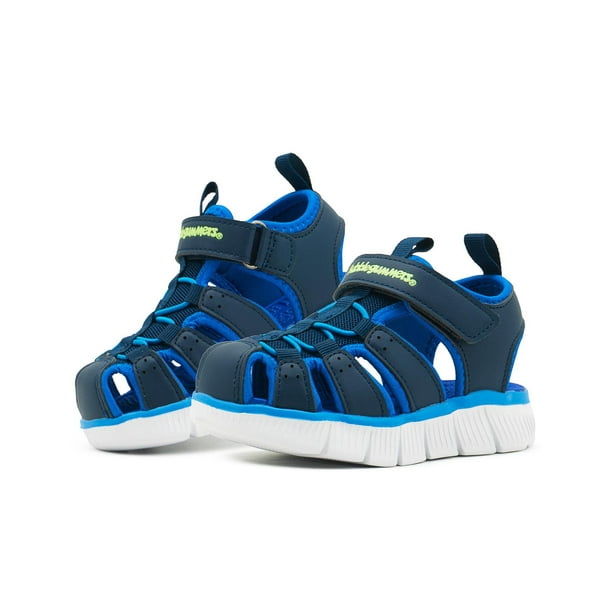 Sandalia Chancla Bubble Gummers Velcro Para Niño 17-23 azul marino 19