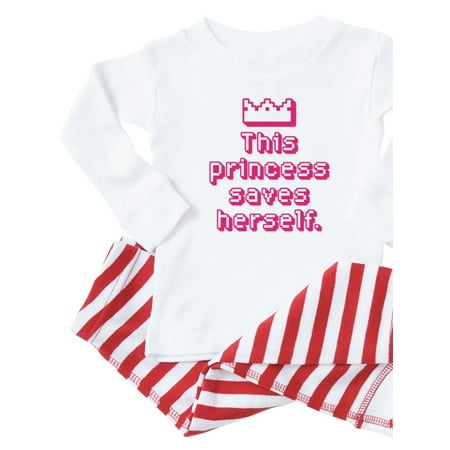 

CafePress - This Princess Saves Herself - Toddler Long Sleeve Pajama set