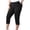 Black, variant on ABATAB Plus Size Capri Leggings for Women Elastic Waist Stretchy Yoga Capris Slim Fit Cozy Soft Workout Gym Cropped Pants