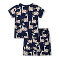 thumbnail image 2 of HILEELANG Toddler Boy Summer Short Sets Outfits Cotton CrewNeck Black Giraffe Short Sleeve Playwear Sets 3T, 2 of 4