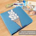 thumbnail image 4 of FORMRS 3 Ring Photo Album 4"x6" Self Adhesive Large Capacity PU Leather Cover, Ice Cream Cat, 4 of 8