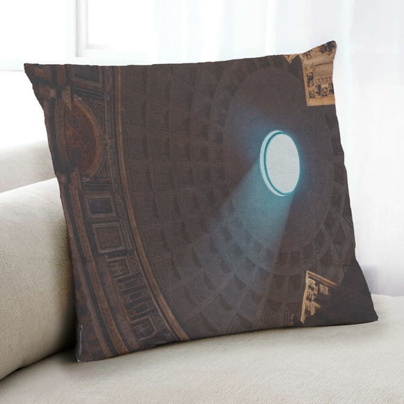 Ahgly Company Sites Pantheon Rome Indoor Throw Pillow, 18 inch by 18 inch