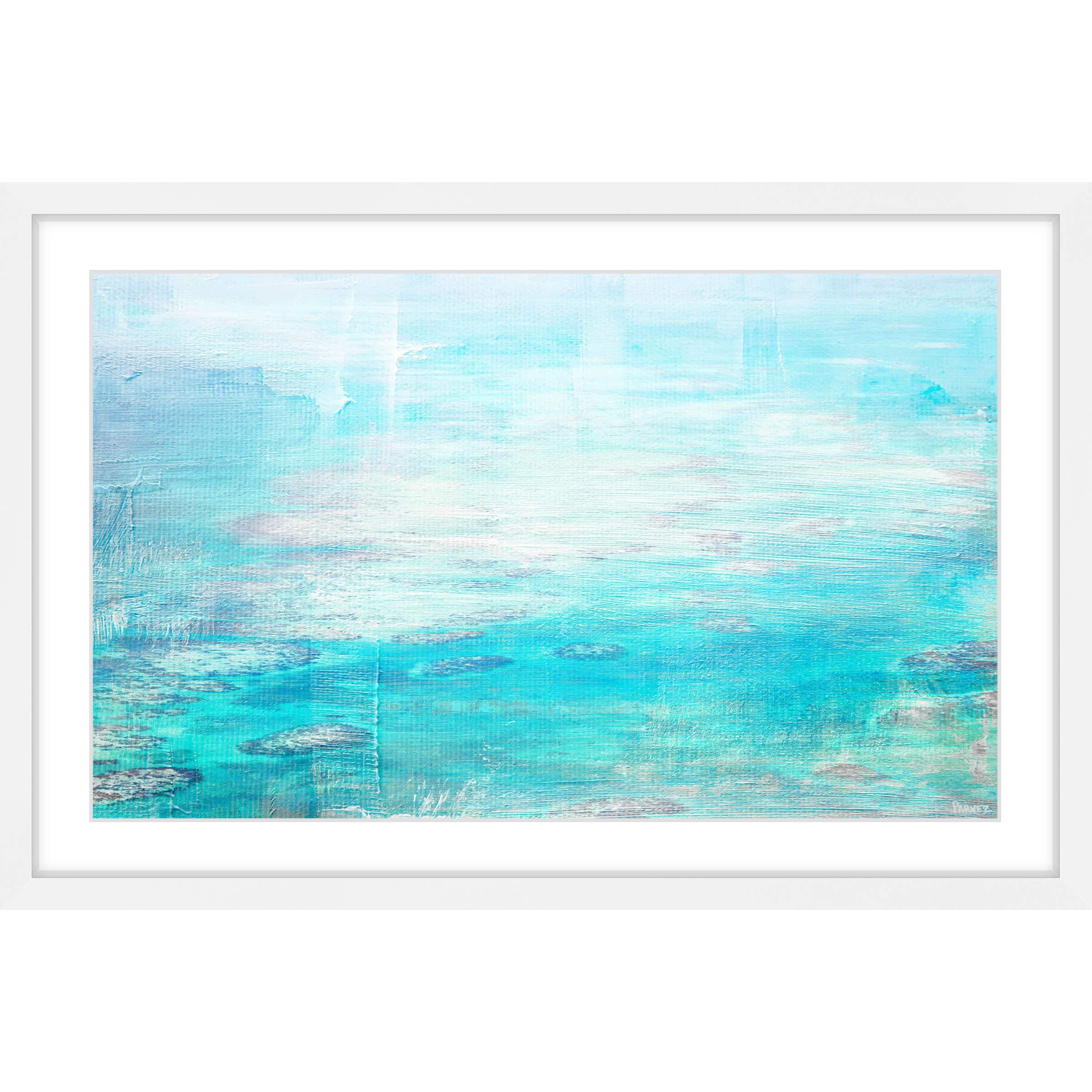 "White Surf" Framed Painting Print