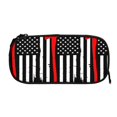 thumbnail image 3 of Goofa Firefighters USA Flag Pattern Big Capacity Pencil Pen Case Office College Large Storage High Capacity Bag Pouch Holder Box Organizer, 3 of 9