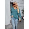 thumbnail image 3 of Women's casual loose slimming basic style versatile long sleeved T-shirt, 3 of 5