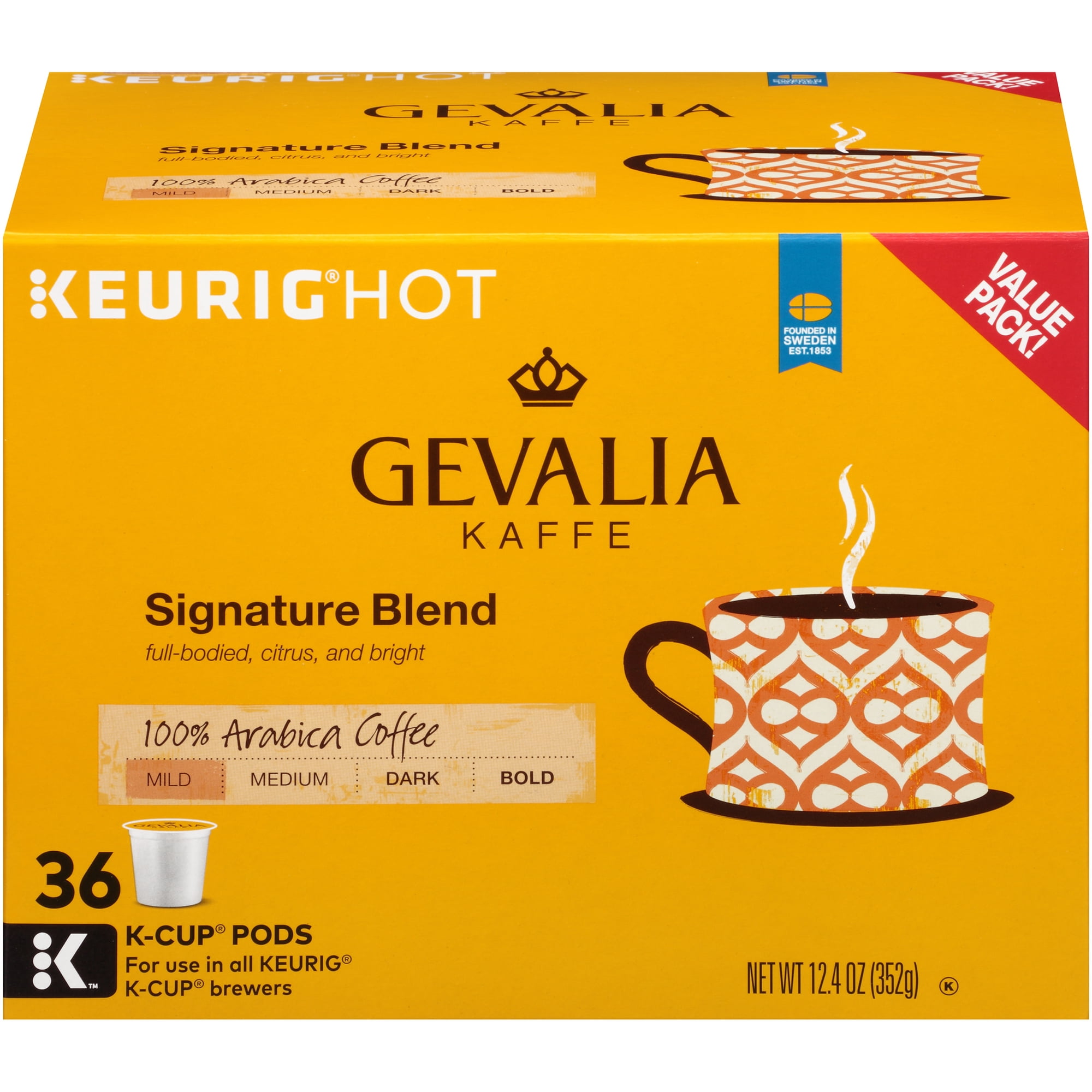 Gevalia Signature Blend Mild Light Roast K-Cup® Coffee Pods Value Pack, 36 ct Box