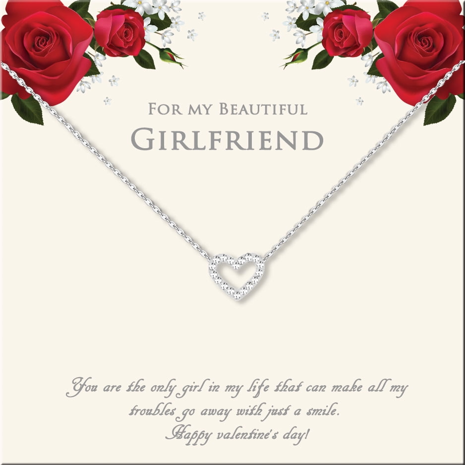 Anavia Mother's Day Gift for Girlfriend, Girlfriend Birthday Gift, Heart Necklace, Necklace for Girlfriend, Gifts for Girlfriend, Anniversary Gift, Gift for Mom - [Rose Gold]