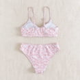 thumbnail image 4 of naisibaby Baby Girls Swimsuit 2 Pieces Set Summer Kids Printed Swimwear Red Size 14T, 4 of 6