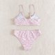thumbnail image 5 of Traje de baño de 2 piezas para mujer, traje de baño de dos piezas para niña con estampado floral botánico tropical, shorts, traje de baño floral, traje de baño de playa, braguita, conjunto de traje de, 5 of 6