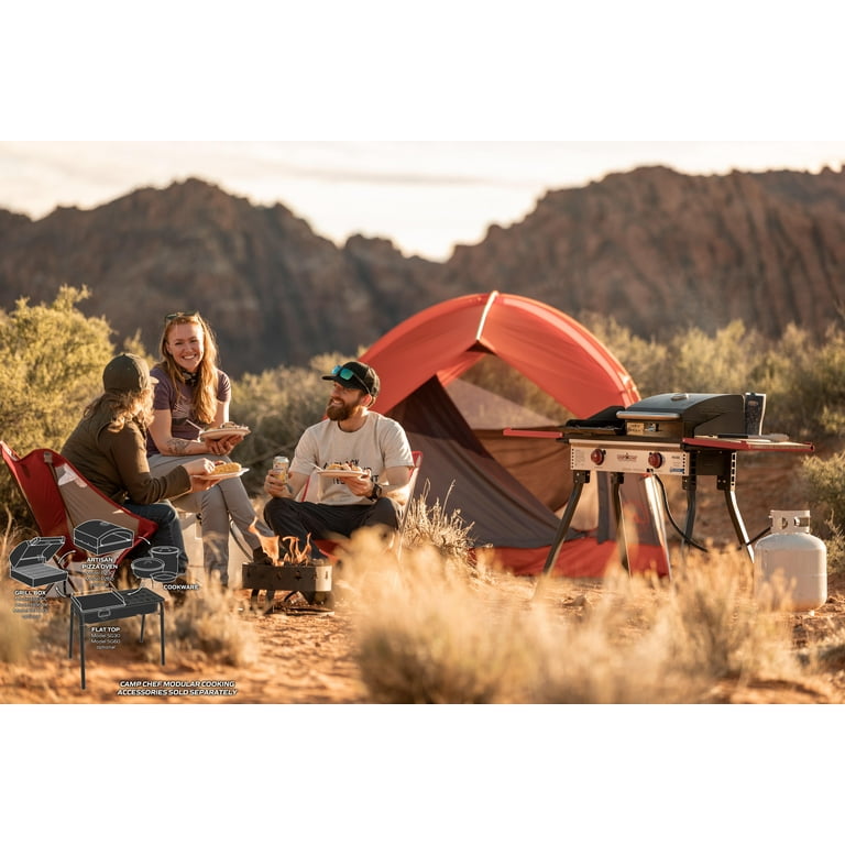 Camp Chef PRO60X, Double Dual Burner Camping Stove, 30,000 BTU