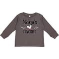 thumbnail image 3 of Inktastic Nana's Favorite- Heart Grandchild Boys or Girls Long Sleeve Toddler T-Shirt, 3 of 5