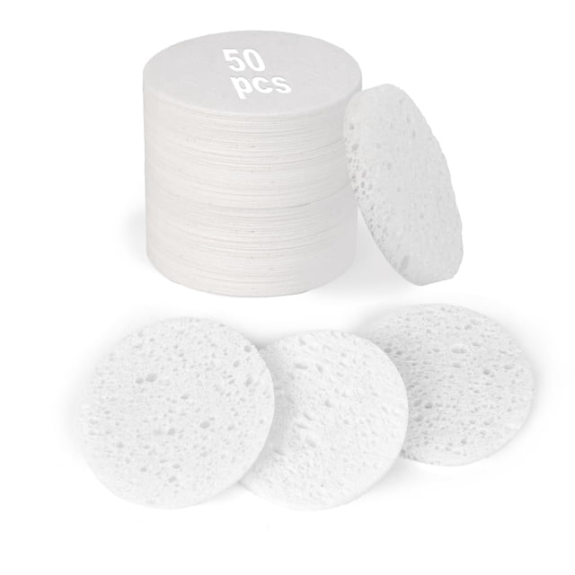 Esponjas Faciales HUAXIN BIOTECHNOLOGY Paquete de 50 Unidades Naturales