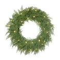 thumbnail image 1 of Holiday Time couronne de cèdre pré-éclairée de 61 cm, Vert, PE, 1 of 6