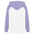 thumbnail image 4 of UJNDER Oversized Hoodies for Women Pullover Sweatshirt Teen Girls Raglan Sleeve Hoodie Light Purple XL, 4 of 4