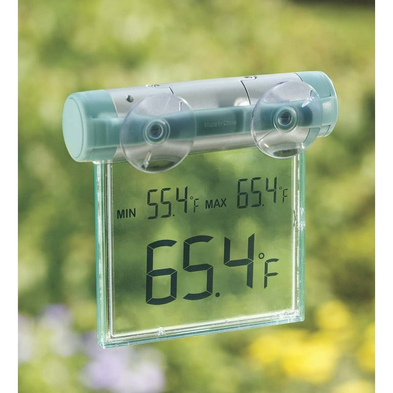 Sun Company Stickler - Micro Outdoor Window Thermometer | Easy-Mount  Suction Cup | Mini Waterproof Temperature Gauge and Weather Monitor for  Indoors
