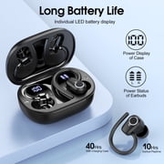 Wireless Earbuds, Bluetooth 5.4 Headphones Sport with 4 ENC Noise Cancelling Mic, 3D Stereo in Ear buds, 50H Wireless Earphones with Earhooks USB-C, IP7 Waterproof Bluetooth Earbuds for Running Gym