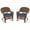Honey with Blue Cushion (Set of 2), variant on Jeco Wicker Rocker Chair in Honey (Set of 2)