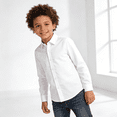 thumbnail image 6 of Boys Dress Shirts with Tie, Long Sleeve Button Down Formal Cotton Fabrics, White Shirt for Boys Uniform Shirt - Back to School Clothes, 6 of 8
