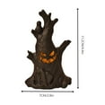 thumbnail image 3 of Cheapark Glowing Pumpkin Light Set - Ghost Tree Stump Decor With Candles - Electronic Halloween Display - 6 Piece Collection, 3 of 8