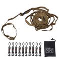 thumbnail image 1 of Correa de almacenamiento para camping con colgador de 10 ganchos para árbol (verde militar largo) Likrtyny Deportes al aire libre Salida diaria Juego de fiesta, 1 of 8