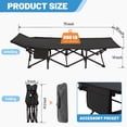 thumbnail image 4 of NAIZEA Folding Bed Cot with Mattress,Folding Camping Cot with Carry Bag, 75"L*28"W*14"H,Support 880lbs,Portable Rollaway Guest Sleeping Cot, 4 of 9