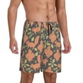 thumbnail image 2 of Kdxio Squirrel And Nuts Print Mens Sleep Shorts Bottoms Soft Comfy Pajama Wear Pants with Drawstring Pockets, 2 of 7