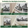 thumbnail image 6 of Peel and Stick Wallpaper Canvas Cincinnati skyline Ohio River seen from Kentucky Modern Art Wall Mural Decor Self Adhesive and Removable 100in x 144in, 6 of 7
