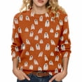 thumbnail image 5 of Certgust Sweatshirt for Women Under $15 Womens Halloween Graphic Print Long Sleeve Knit Pullover Sweater with Cozy Seasonal Style, 5 of 9