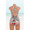 thumbnail image 2 of Meloriaswim Sexy stylish Floral and Leaf printed padded bandage one-piece bikini, 2 of 5