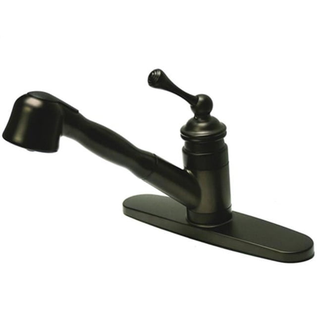 Kingston Brass KB3895BL Single Handle 8 in. Monodeck Pull-Out Kitchen Faucet