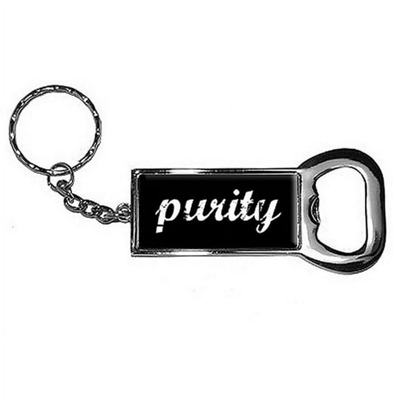 Purity Abstinence Keychain Key Chain Ring Bottle Bottlecap Opener