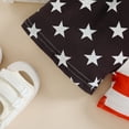thumbnail image 5 of Coerni 4th of July Toddler Baby Boy Outfit Short Sleeve Crewneck Tee Tops American Flag Shorts Independence Day Clothes Set, 5 of 9