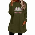 thumbnail image 5 of Sakmal Tunic Sweaters Women Oversized Christmas Green Soft Tops Trendy Crew Neck Graphic Sweaters with Pockets, 5 of 5