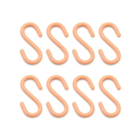 

RABBITH S Shape Hooks Set of 8 Plastic Portable Multipurpose Organizer Hanger