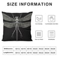 thumbnail image 5 of COMIO  Dragonfly Pillow Case Black White Insect Dragonflies Wings Nature Throw Pillow Cover Decorative Square Cushion Canvas for Women Men Sofa Bed, 5 of 5