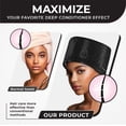 thumbnail image 3 of Vaporizador de cabello para cabello natural uso doméstico con 10 niveles de calentamiento rápido, tapa térmica para acondicionamiento profundo - Tapa térmica para cabello negro, ideal para acondiciona, 3 of 5
