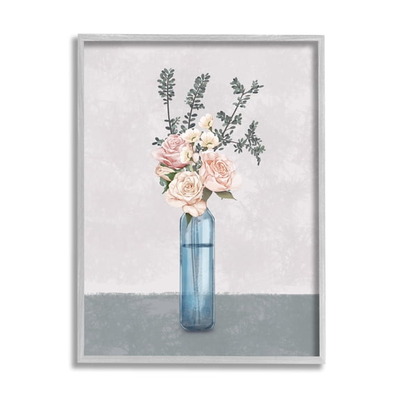 Stupell Industries Spring Roses Glass Vase Austere Vintage Countryside Painting,24 x 30, Design by Ziwei Li