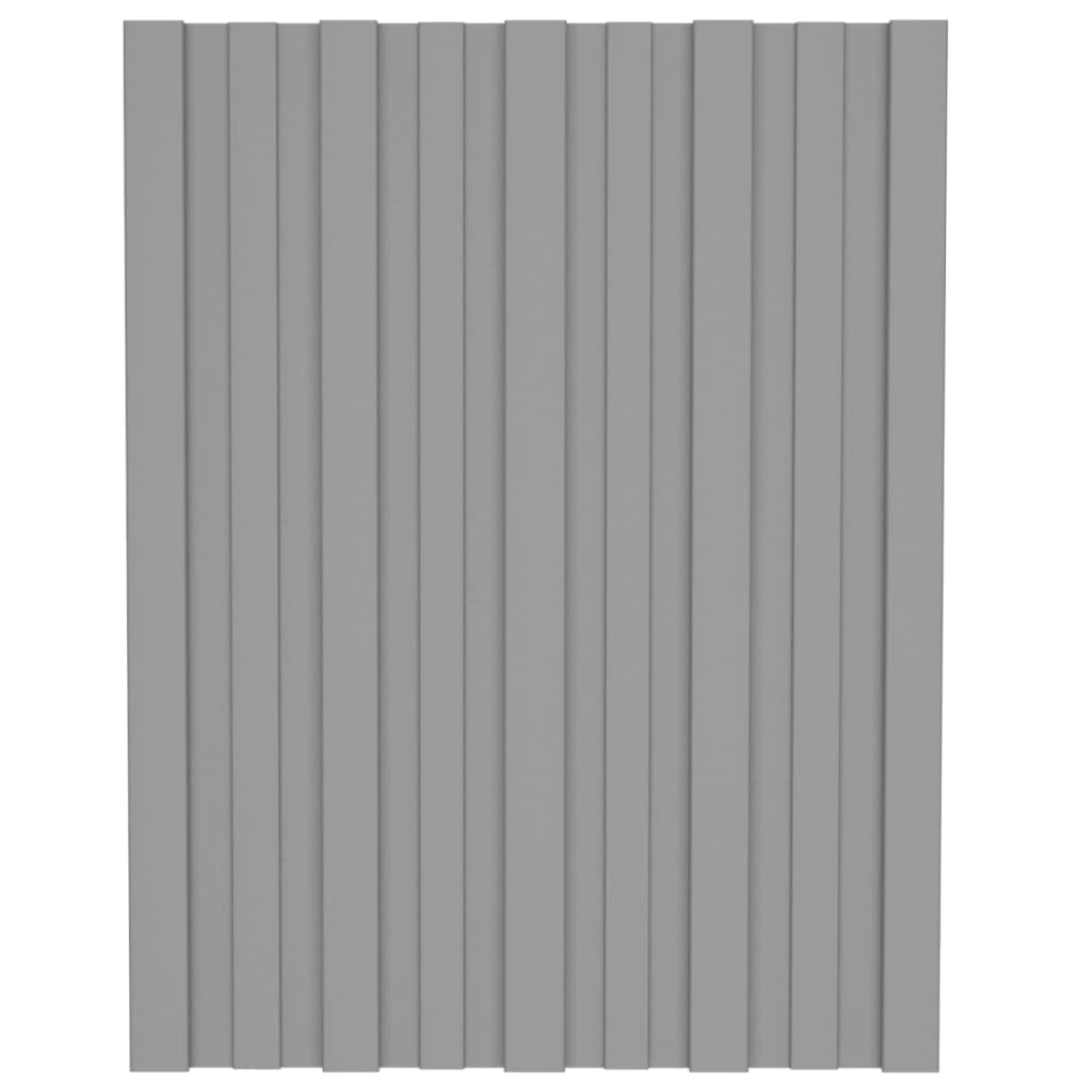 vidaXL Roof Panels Profile Sheet Roofing Garage Mobile Homes Galvanized Steel