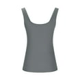 thumbnail image 5 of Dovford Women's Cute Sleeveless Strappy Square Neck Crop Tank Top Fitted Gym Stretchy Cropped Tank Tops, 5 of 6