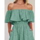 thumbnail image 5 of Vestido ZESICA 2025 de verano con volantes y hombros descubiertos, 5 of 6