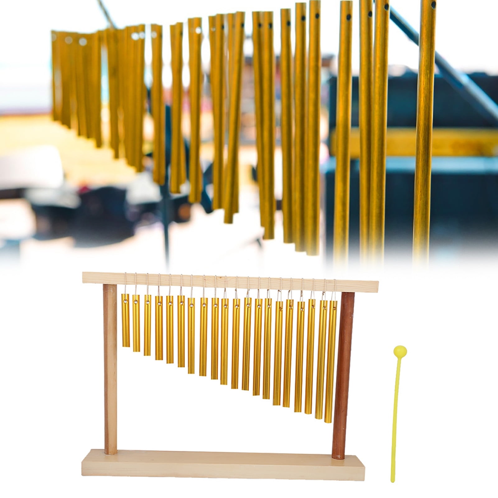 20‑Tone Wind Chimes Table Single‑Row Percussion Instrument Children's Musical Toy + Hammer
