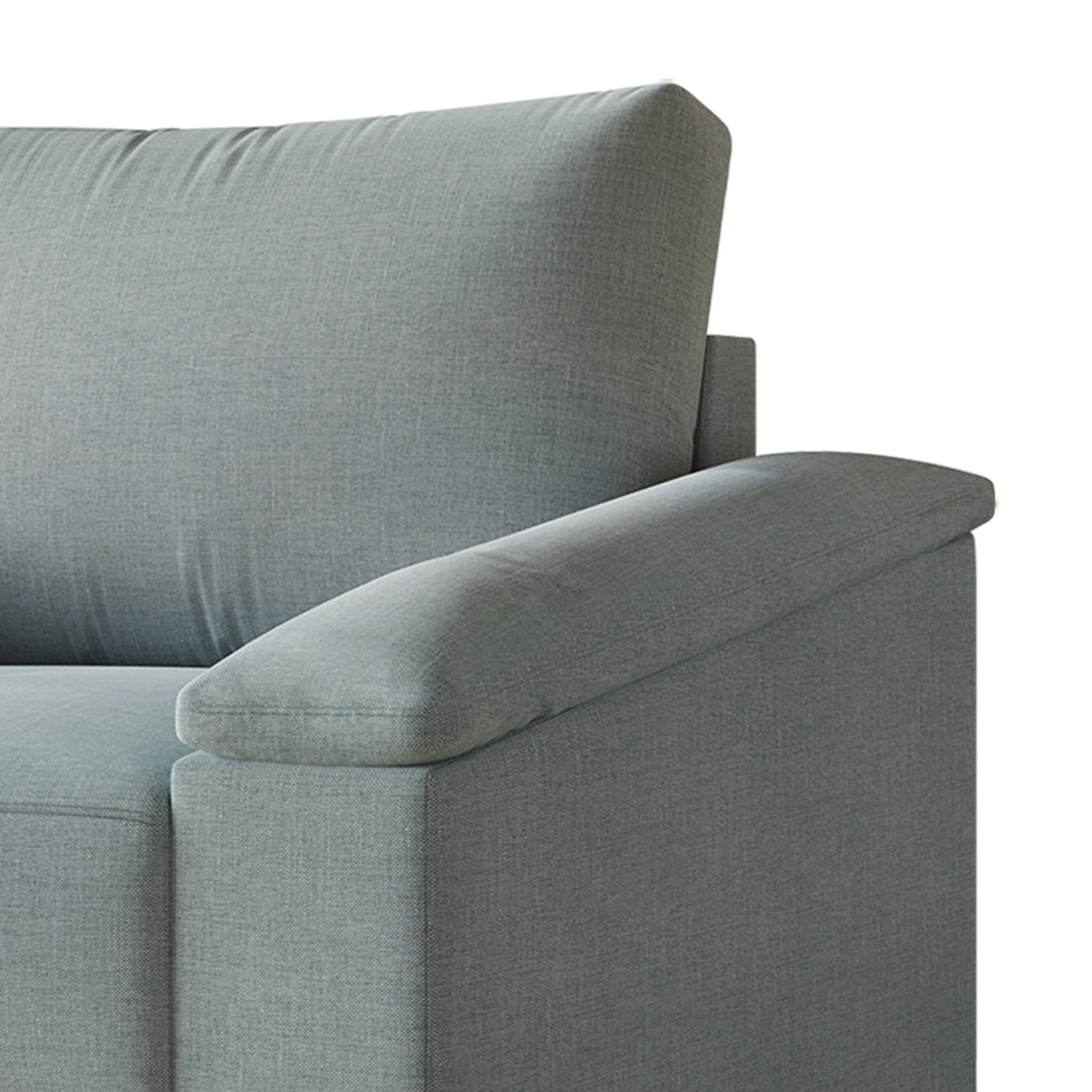 Castle Place Elegance Linen Upholstered Armchair, Light Blue